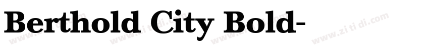 Berthold City Bold字体转换